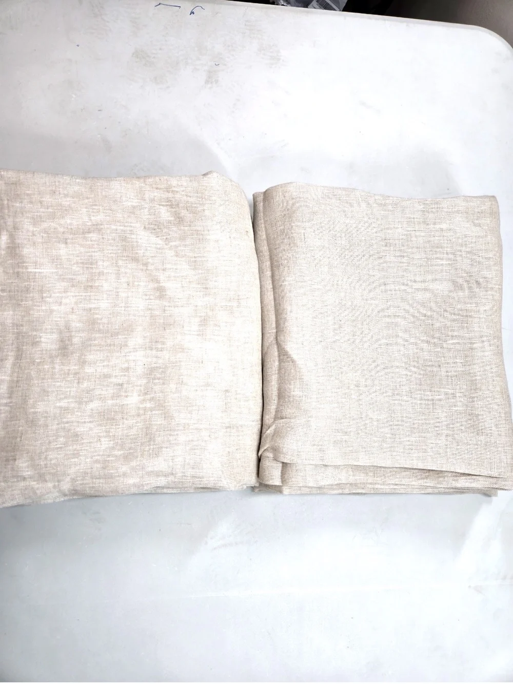 NWOT QUINCE Set Of 4 48x84 European Linen Sheer Curtains Flax 9815